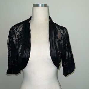 Vintage Speechless Black Lace Mesh Bolero Shrug Y2K Whimsigoth Women's Sz M